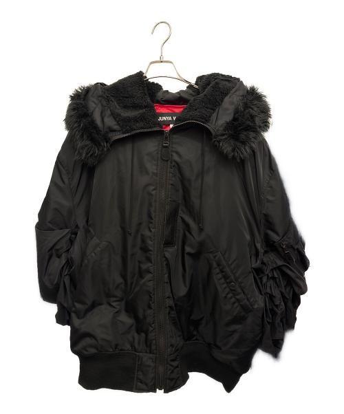 JUNYA WATANABE（ジュンヤワタナベ）JUNYA WATANABE (ジュンヤワタナベ) Fold Down Collar Puffer Jacket ブラック サイズ:Mの古着・服飾アイテム