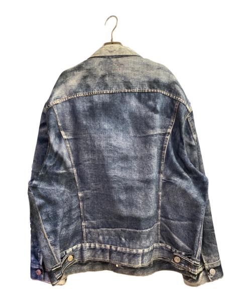 JUNYA WATANABE MAN（ジュンヤワタナベマン）JUNYA WATANABE MAN (ジュンヤワタナベマン) LEVI'S (リーバイス) BerBerJin (ベンベルジン) 綿ツイルインクジェットプリントデニムジャケット ブルー サイズ:Mの古着・服飾アイテム