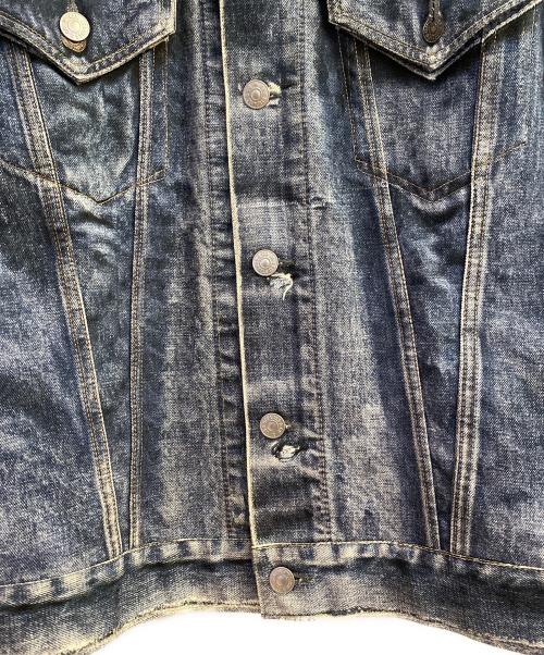 JUNYA WATANABE MAN（ジュンヤワタナベマン）JUNYA WATANABE MAN (ジュンヤワタナベマン) LEVI'S (リーバイス) BerBerJin (ベンベルジン) 綿ツイルインクジェットプリントデニムジャケット ブルー サイズ:Mの古着・服飾アイテム