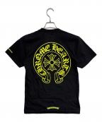 CHROME HEARTSクロムハーツ）の古着「Neon Yellow Horseshoe S/S T-Shirt」｜ブラック×イエロー