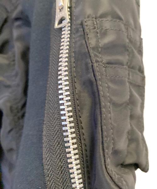 sacai（サカイ）sacai (サカイ) Sponge Sweat x Nylon Twill Hoodie ブラック×ネイビー サイズ:3の古着・服飾アイテム