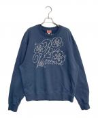 KENZOケンゾー）の古着「Constellation Embroidered Crew Sweat」｜スカイブルー