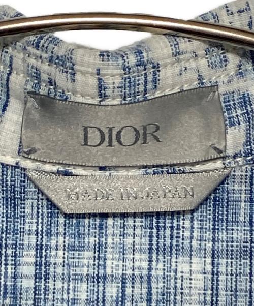 Christian Dior（クリスチャン ディオール）Christian Dior (クリスチャン ディオール) オブリーク カスリ コットンデニム ホワイト×ブルー サイズ:40の古着・服飾アイテム