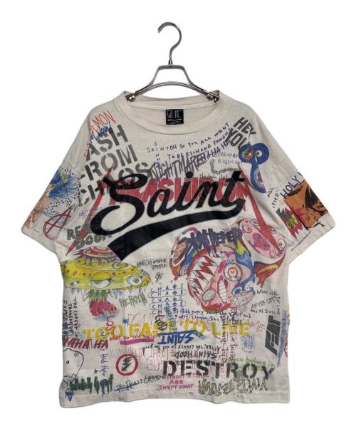 SAINT MICHAEL（セントマイケル）SAINT MICHAEL (セントマイケル) 村上隆 (ムラカミタカシ) GRAFF TEE KAIKAIKIKI STM × TM ホワイト サイズ:XLの古着・服飾アイテム