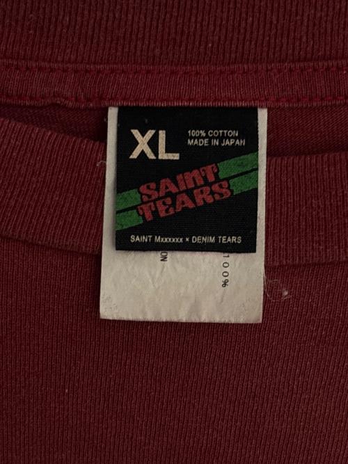 SAINT MICHAEL（セントマイケル）SAINT MICHAEL (セントマイケル) Denim Tears (デニムティアーズ) 21AW STT TEE YES レッド サイズ:XLの古着・服飾アイテム