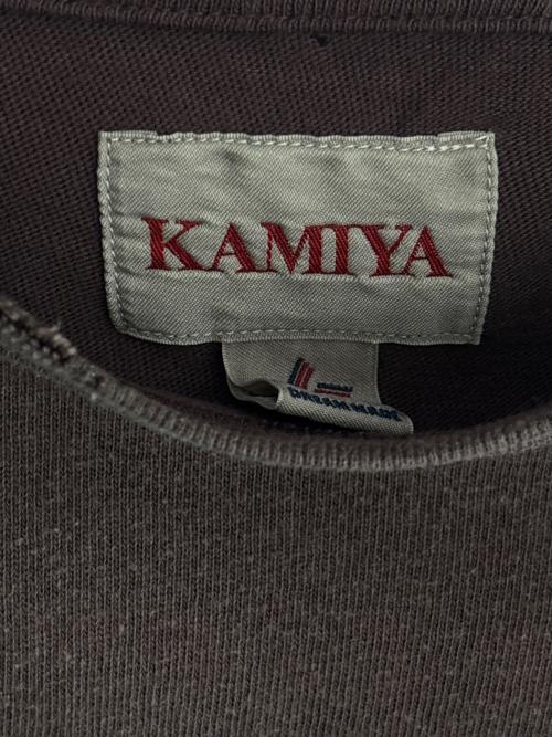 KAMIYA（カミヤ）KAMIYA (カミヤ) Distressed Pocket T-shirt ブラウン サイズ:Lの古着・服飾アイテム