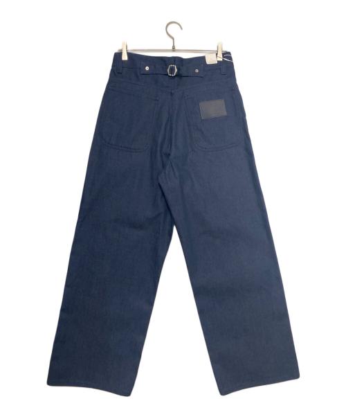 SUNFLOWER（サンフラワー）SUNFLOWER (サンフラワー) スーパー ワイド シンチ バック デニム パンツ ブルー サイズ:29/32の古着・服飾アイテム