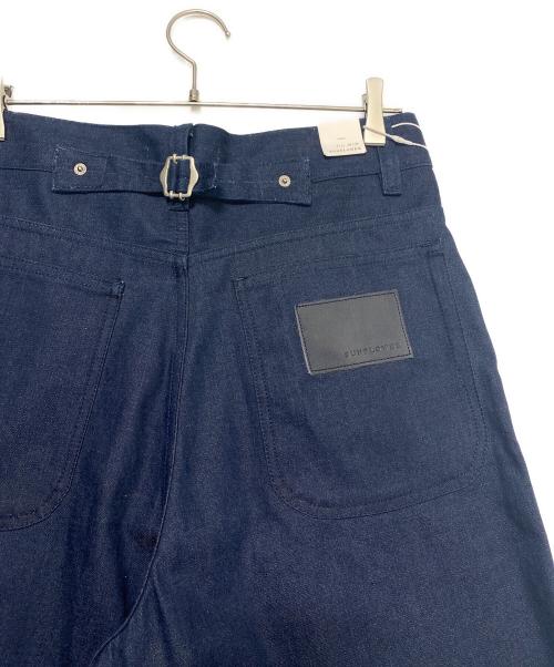 SUNFLOWER（サンフラワー）SUNFLOWER (サンフラワー) スーパー ワイド シンチ バック デニム パンツ ブルー サイズ:29/32の古着・服飾アイテム