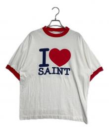 SAINT MICHAEL（セントマイケル）の古着「I LOVE SAINT SS T-SHIRT」｜ホワイト×レッド