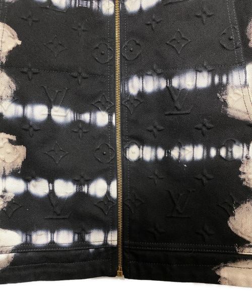 LOUIS VUITTON（ルイ ヴィトン）LOUIS VUITTON (ルイ ヴィトン) タイダイワークデニムジャケット ホワイト×ブラック サイズ:50の古着・服飾アイテム