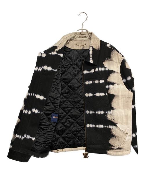 LOUIS VUITTON（ルイ ヴィトン）LOUIS VUITTON (ルイ ヴィトン) タイダイワークデニムジャケット ホワイト×ブラック サイズ:50の古着・服飾アイテム