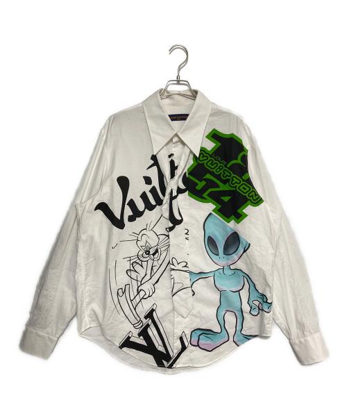 LOUIS VUITTON（ルイ ヴィトン）LOUIS VUITTON (ルイ ヴィトン) プリンテッドシャツアンドタイ ホワイト サイズ:XXLの古着・服飾アイテム