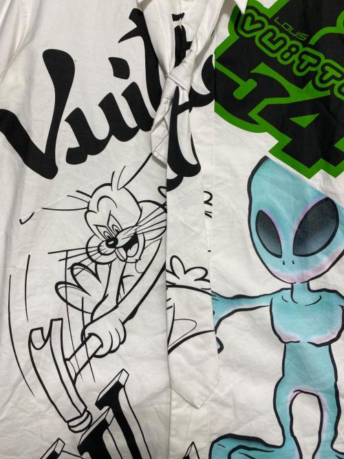 LOUIS VUITTON（ルイ ヴィトン）LOUIS VUITTON (ルイ ヴィトン) プリンテッドシャツアンドタイ ホワイト サイズ:XXLの古着・服飾アイテム