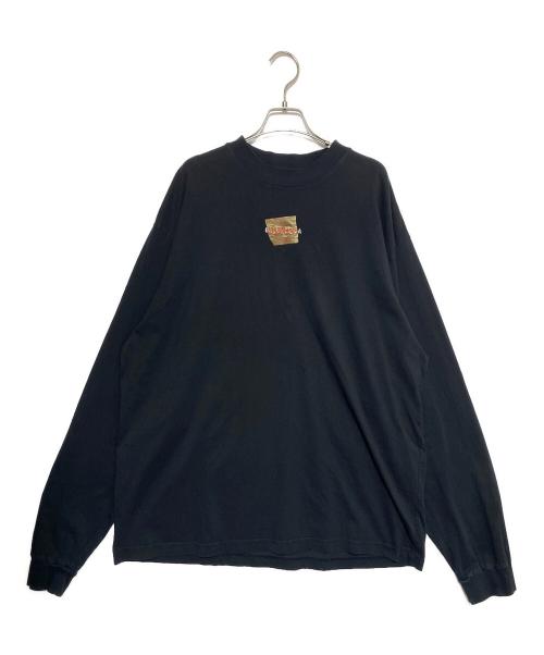 BALENCIAGA（バレンシアガ）BALENCIAGA (バレンシアガ) テープバックロングスリーブTシャツ ブラック サイズ:XLの古着・服飾アイテム