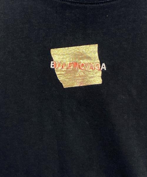 BALENCIAGA（バレンシアガ）BALENCIAGA (バレンシアガ) テープバックロングスリーブTシャツ ブラック サイズ:XLの古着・服飾アイテム
