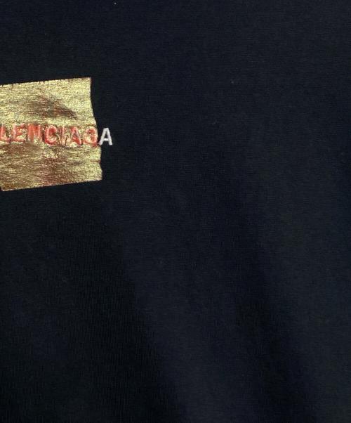 BALENCIAGA（バレンシアガ）BALENCIAGA (バレンシアガ) テープバックロングスリーブTシャツ ブラック サイズ:XLの古着・服飾アイテム