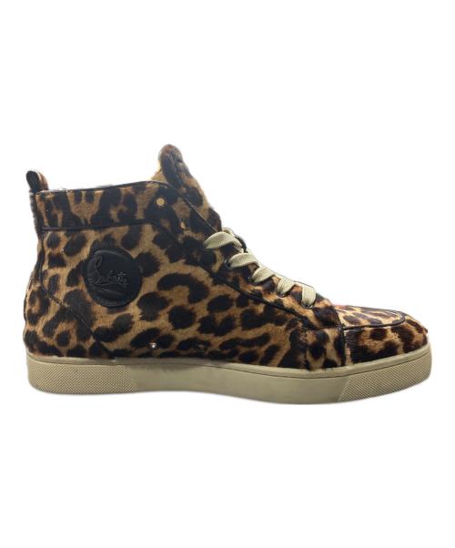 Christian Louboutin（クリスチャン・ルブタン）Christian Louboutin (クリスチャン・ルブタン) レオパードハラコスニーカー ブラウン サイズ:44の古着・服飾アイテム