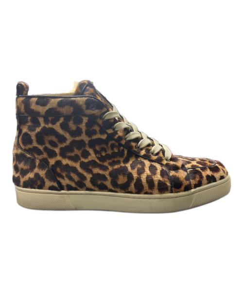 Christian Louboutin（クリスチャン・ルブタン）Christian Louboutin (クリスチャン・ルブタン) レオパードハラコスニーカー ブラウン サイズ:44の古着・服飾アイテム