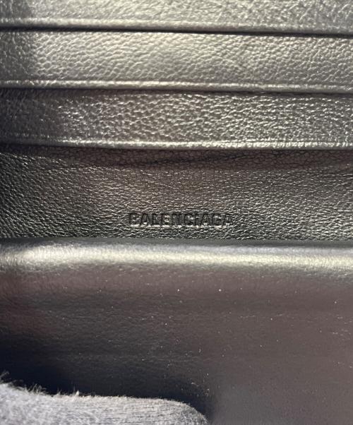 BALENCIAGA（バレンシアガ）BALENCIAGA (バレンシアガ) レザー コンパクトウォレット ブラックの古着・服飾アイテム