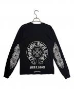 CHROME HEARTSクロムハーツ）の古着「MALIBU Limited Floral Cross Horseshoe Long Sleeve Tee」｜ブラック