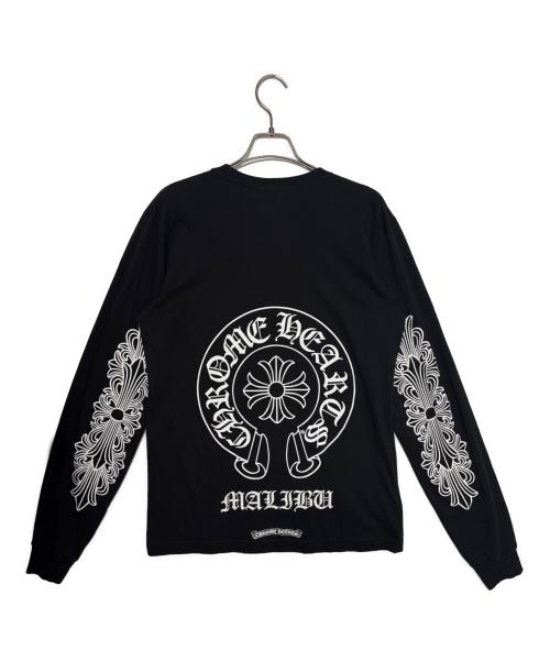 CHROME HEARTS（クロムハーツ）CHROME HEARTS (クロムハーツ) MALIBU Limited Floral Cross Horseshoe Long Sleeve Tee ブラック サイズ:Mの古着・服飾アイテム