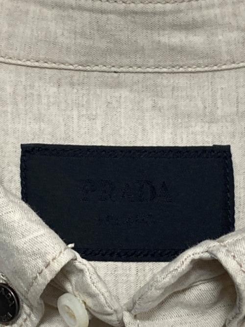 PRADA（プラダ）PRADA (プラダ) Chambray Shirt アイボリー サイズ:Lの古着・服飾アイテム