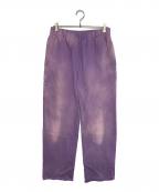 KAMIYAカミヤ）の古着「PRINTED SWEAT PANTS」｜パープル