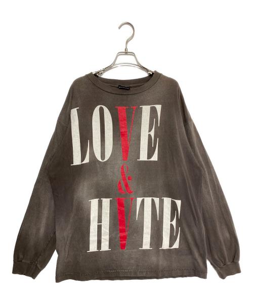 SAINT MICHAEL（セントマイケル）SAINT MICHAEL (セントマイケル) VLONE (ヴィーロン) LS TEE/ VLONE/BLACK グレー サイズ:XLの古着・服飾アイテム