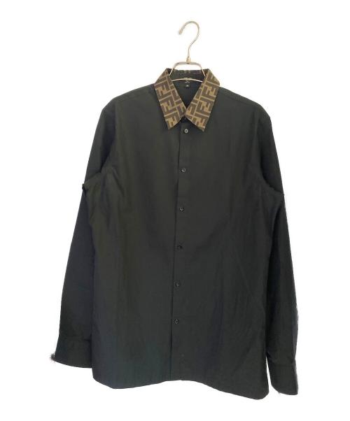 FENDI（フェンディ）FENDI (フェンディ) ズッカ柄 シャツ ブラック サイズ:39の古着・服飾アイテム