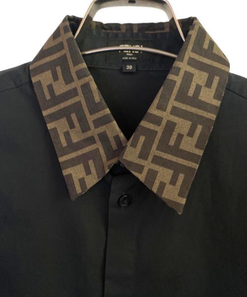 FENDI（フェンディ）FENDI (フェンディ) ズッカ柄 シャツ ブラック サイズ:39の古着・服飾アイテム