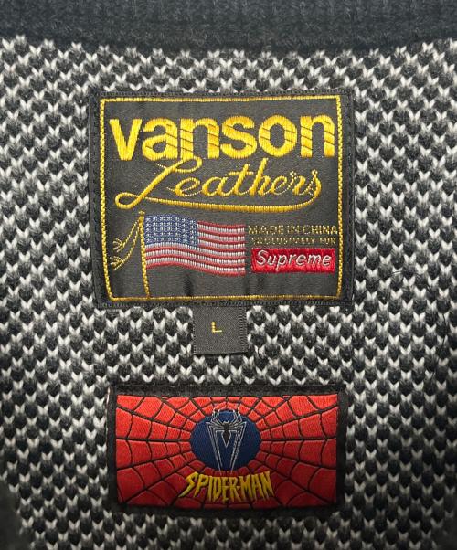 SUPREME（シュプリーム）Supreme (シュプリーム) VANSON (バンソン) Spider-Man Sweater ブラック サイズ:Lの古着・服飾アイテム