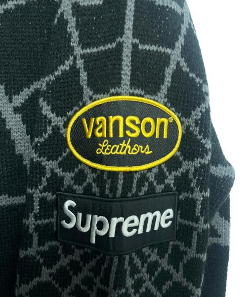 SUPREME（シュプリーム）Supreme (シュプリーム) VANSON (バンソン) Spider-Man Sweater ブラック サイズ:Lの古着・服飾アイテム