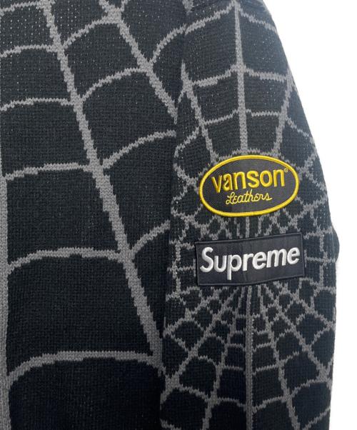 SUPREME（シュプリーム）Supreme (シュプリーム) VANSON (バンソン) Spider-Man Sweater ブラック サイズ:Lの古着・服飾アイテム