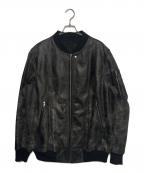 RICK OWENSリックオウエンス）の古着「25SS Long-sleeved Leather Jacket」｜ブラック