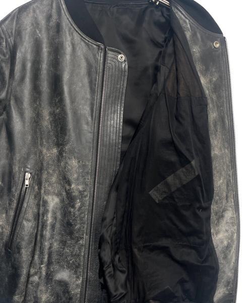 RICK OWENS（リックオウエンス）RICK OWENS (リックオウエンス) 25SS Long-sleeved Leather Jacket ブラック サイズ:44の古着・服飾アイテム