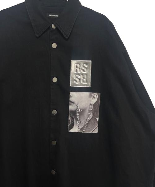 RAF SIMONS（ラフシモンズ）RAF SIMONS (ラフシモンズ) 19SS Two Patches Big fit shirt ブラック サイズ:Sの古着・服飾アイテム