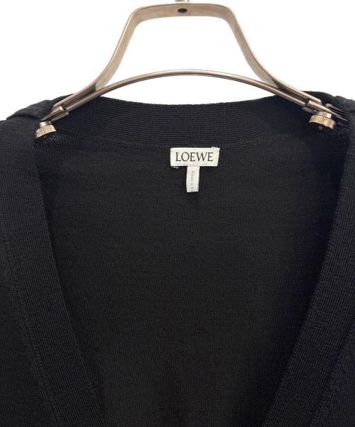 LOEWE（ロエベ）LOEWE (ロエベ) アナグラム刺繍カーディガン/アナグラムエンブロイダリーカーディガン ブラック サイズ:Mの古着・服飾アイテム