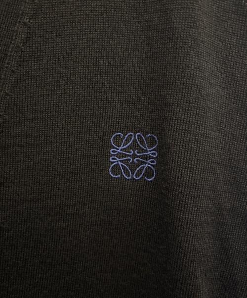 LOEWE（ロエベ）LOEWE (ロエベ) アナグラム刺繍カーディガン/アナグラムエンブロイダリーカーディガン ブラック サイズ:Mの古着・服飾アイテム