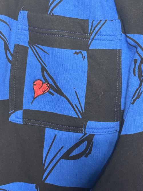 ANTI PROMO（アンチ プロモ）ANTI PROMO (アンチ プロモ) 99EYES Sweat Pants ブラック×ブルー サイズ:XLの古着・服飾アイテム