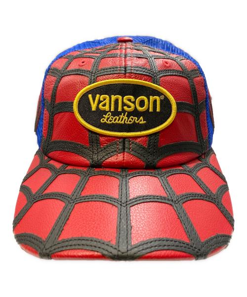 SUPREME（シュプリーム）Supreme (シュプリーム) VANSON (バンソン) Spider-Man Mesh Back 6-Panel レッド×ブルー 未使用品の古着・服飾アイテム