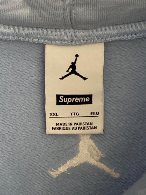 SUPREME（シュプリーム）SUPREME (シュプリーム) JORDAN (ジョーダン) 26SS Hooded Sweatshirt スカイブルー サイズ:XXLの古着・服飾アイテム