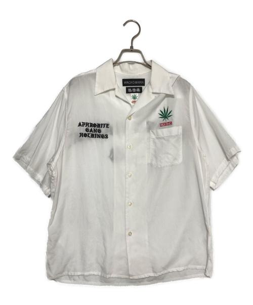 WACKO MARIA（ワコマリア）WACKO MARIA (ワコマリア) 舐達麻 (ナメダルマ) 50'S OPEN COLLAR SHIRT ホワイト サイズ:Sの古着・服飾アイテム