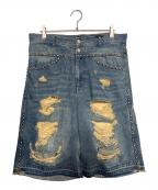 BREATHブレス）の古着「SUICIDE STUDS DENIM SHORTS」｜インディゴ