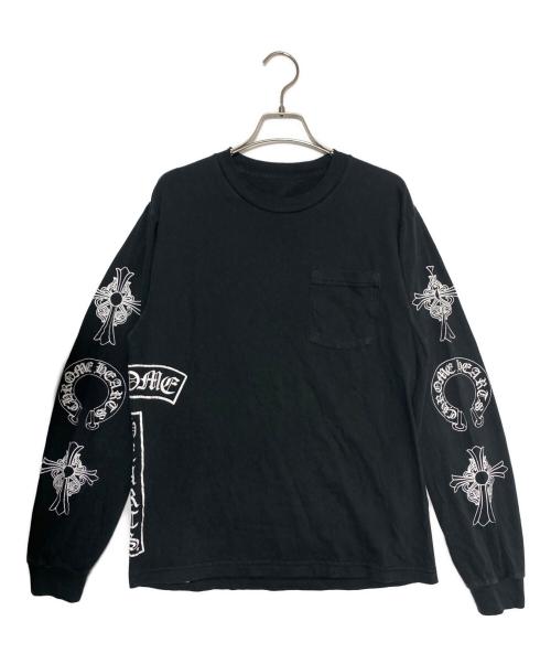 CHROME HEARTS（クロムハーツ）CHROME HEARTS (クロムハーツ) Soap+Water Multi Print L/S T-Shirt ブラック サイズ:S 未使用品の古着・服飾アイテム