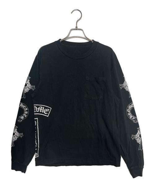 CHROME HEARTS（クロムハーツ）CHROME HEARTS (クロムハーツ) SOAP & WATER LS PKT CREW T-SHIRT T BAR ブラック サイズ:S 未使用品の古着・服飾アイテム