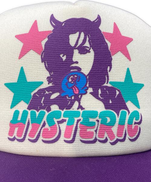 Hysteric Glamour（ヒステリックグラマー）Hysteric Glamour (ヒステリックグラマー) TOKYOVITAMIN/ICE CREAMメッシュキャップ パープル×ホワイト サイズ:Freeの古着・服飾アイテム