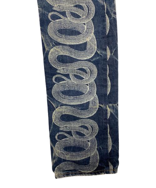 Thee Hysteric XXX（ジィ ヒステリックトリプルエックス）Thee Hysteric XXX (ジィ ヒステリックトリプルエックス) Snake Loop Studded Denim ブルー サイズ:Mの古着・服飾アイテム