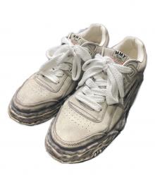 Maison MIHARA YASUHIRO（メゾン ミハラ ヤスヒロ）の古着「PARKER OG Sole Faded Effect Leather Low-top Sneaker」｜ホワイト