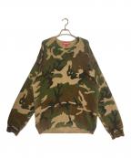 SUPREMEシュプリーム）の古着「Washed Small Box Waffle Sweater Woodland Camo」｜カーキ