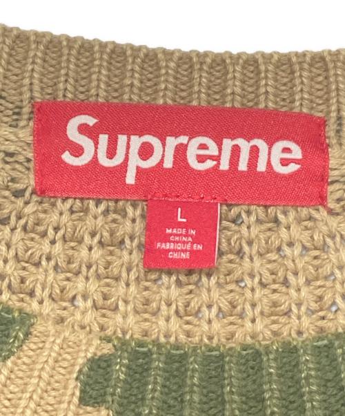 SUPREME（シュプリーム）SUPREME (シュプリーム) Washed Small Box Waffle Sweater Woodland Camo カーキ サイズ:Lの古着・服飾アイテム